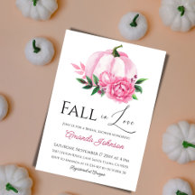 Fall Kärlek  Rosa Pumpkin Rustic Möhippa