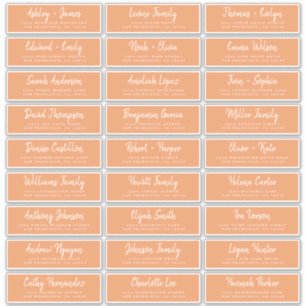 Fall Kärlek Script Orange Guest-Adressetiketter Klistermärken