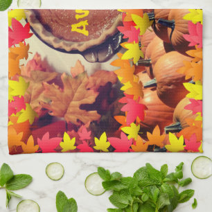 Fall Kitchen Pumpkin Decorative Towels Kökshandduk