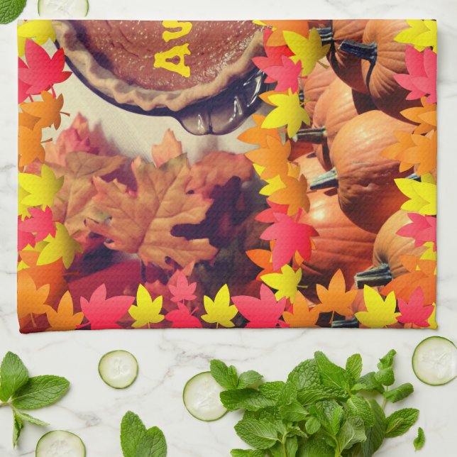 Fall Kitchen Pumpkin Decorative Towels Kökshandduk (Vikta)