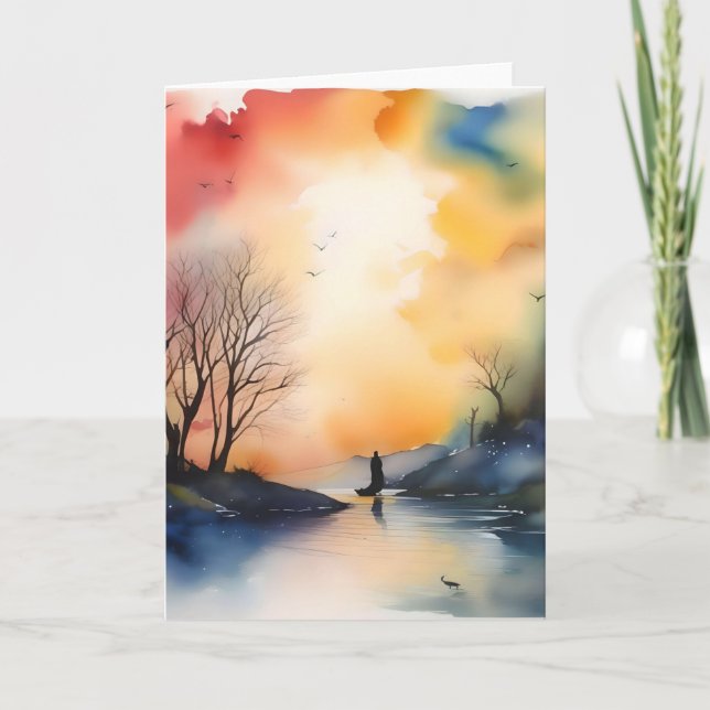 Fall kväll scen A Helgkort (Framsida)