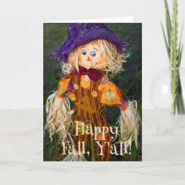 Fall Land Charm Fågelskrämma Hälsning Kort