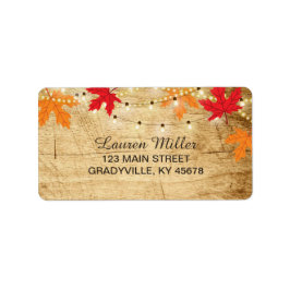 Fall Land Ljus-adressetikett storlek Adressetikett