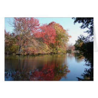 Fall längs Bäck Hälsningskort