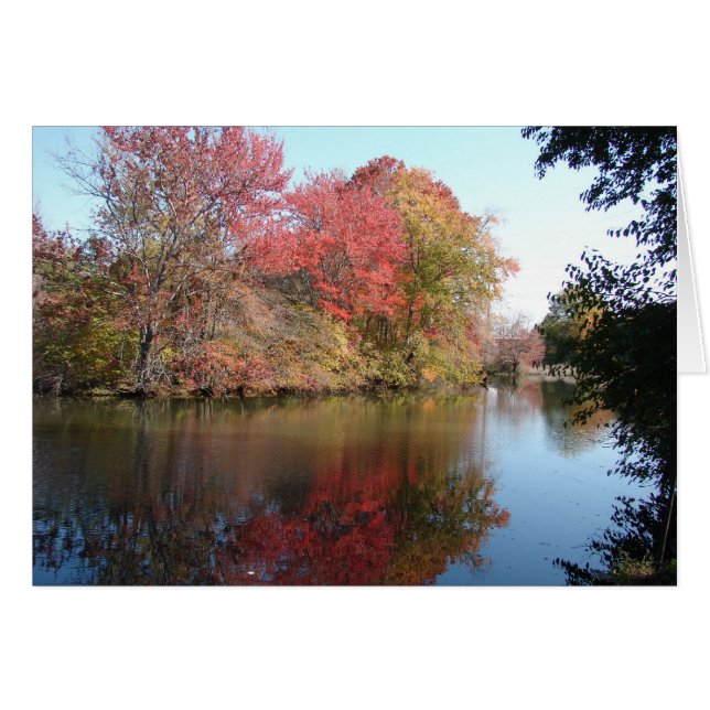 Fall längs Bäck Hälsningskort (Framsidan Horizontal)