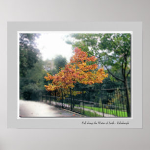 Fall längs Vatten i Leith - Edinburgh Poster