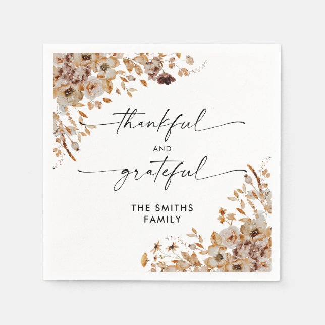 Fall Leaves Thanksgiving Dinner Paper Napkin Pappersservett (Framsidan)