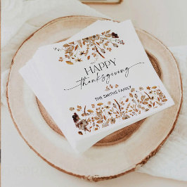 Fall Leaves Thanksgiving Dinner Paper Napkin Pappersservett