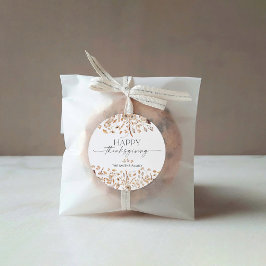 Fall Leaves Thanksgiving Dinner Sticker Runt Klistermärke