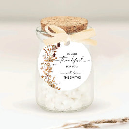 Fall Leaves Thanksgiving Dinner Sticker Runt Klistermärke