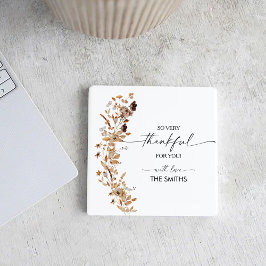  Fall Leaves Thanksgiving Dinner Underlägg Papper Kvadrat