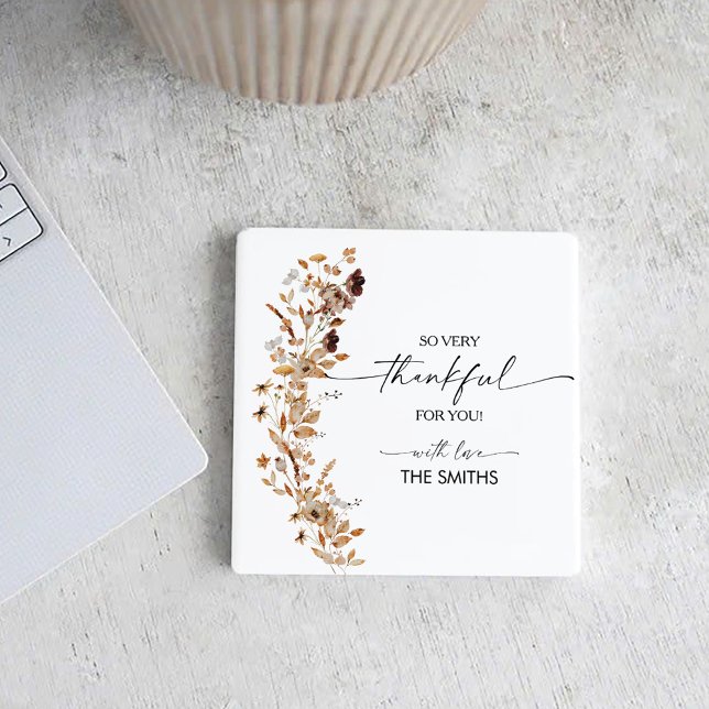  Fall Leaves Thanksgiving Dinner Underlägg Papper Kvadrat (Skapare uppladdad)