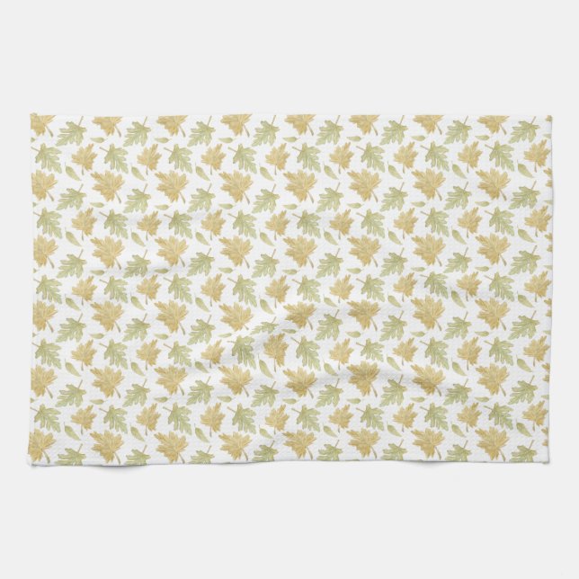 Fall Leaves Thanksgiving Kitchen Towel Decor Kökshandduk (Horisontell)