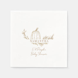 Fall Li Pumpkin Baby Shower Pappersservett