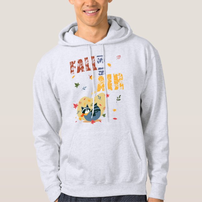 Fall ligger i Luft med att byta Raccoon Hoodie (Framsida)