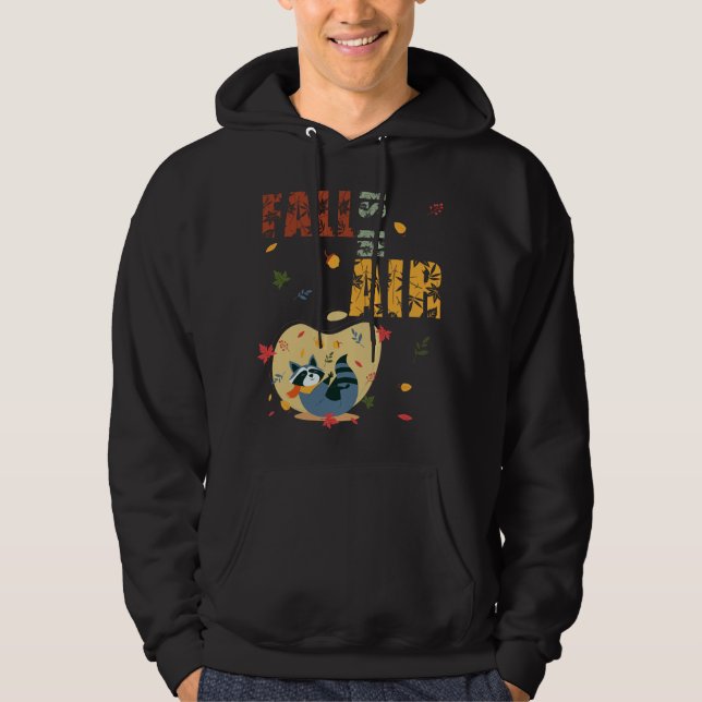 Fall ligger i Luft med att byta Raccoon Hoodie (Framsida)