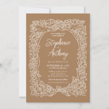 Fall Light Brown Ro & Love Bird Gräns Bröllop