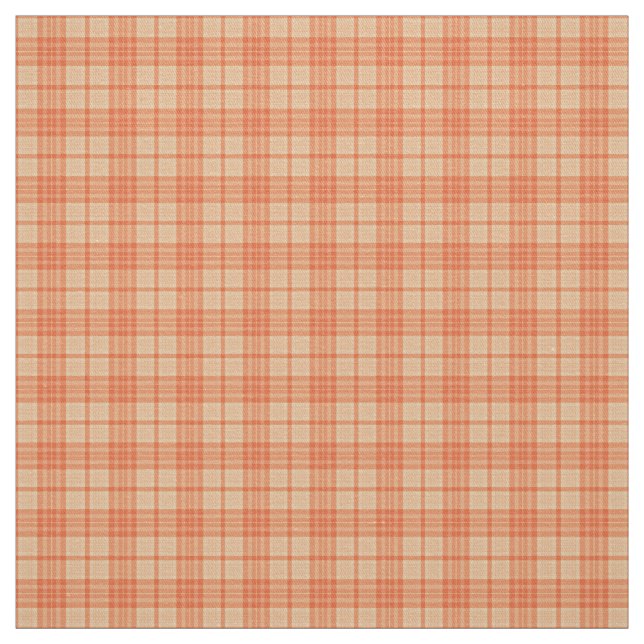 Fall Light Orange Tartan Mönster Fabric Tyg (Provkarta)