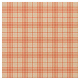 Fall Light Orange Tartan Mönster Fabric Tyg