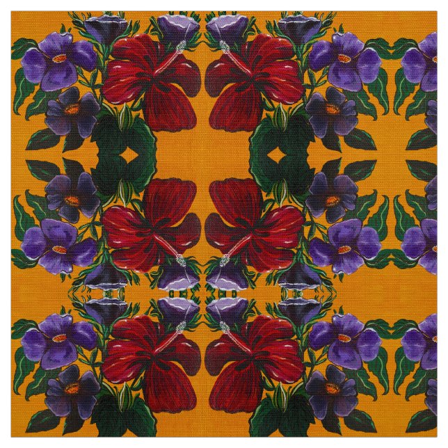 Fall Lily Swirl Fabric Tyg (Prov)