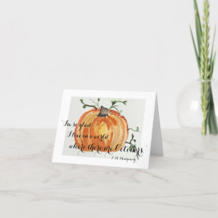Fall Literature Greeting Card Tack Kort