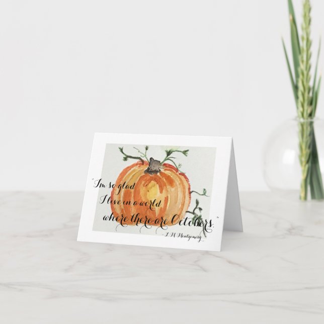 Fall Literature Greeting Card Tack Kort (Framsida)