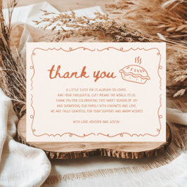 Fall Little Cutie Paj Baby Shower Tack Kort