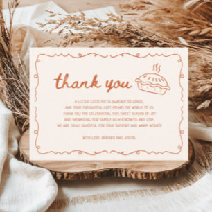 Fall Little Cutie Paj Baby Shower Tack Kort