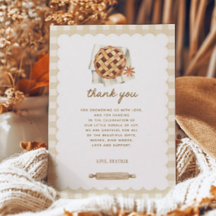 Fall Little Cutie Paj Baby Shower Tack Kort