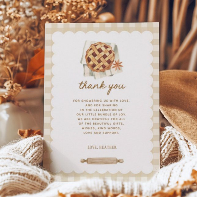 Fall Little Cutie Paj Baby Shower Tack Kort (Skapare uppladdad)
