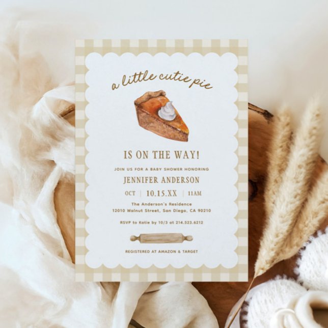Fall Little Cutie Pumpkin Paj Baby Shower Inbjudningar (Skapare uppladdad)