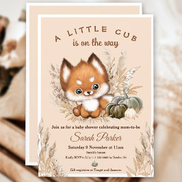 Fall Little Fox Baby Shower-inbjudan Inbjudningar