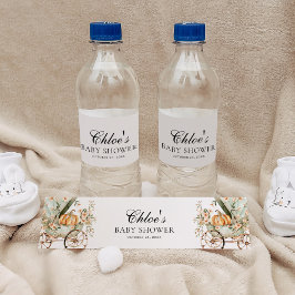 Fall Little Pumpkin Autumn Shower Vattenflaskor Etikett