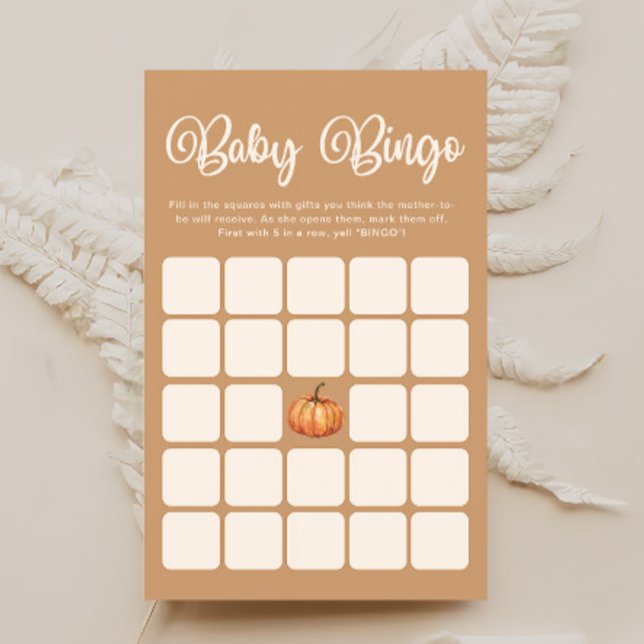 Fall Little Pumpkin Baby Shower Bingo Game (Skapare uppladdad)