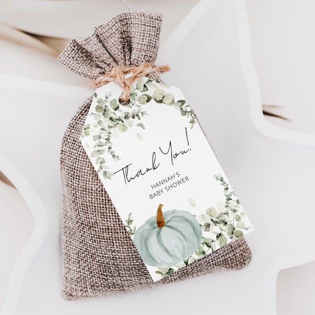 Fall Little Pumpkin Baby Shower Favor Tack Presentetikett (Skapare uppladdad)