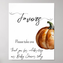 Fall Little Pumpkin Baby Shower-favoriter Poster