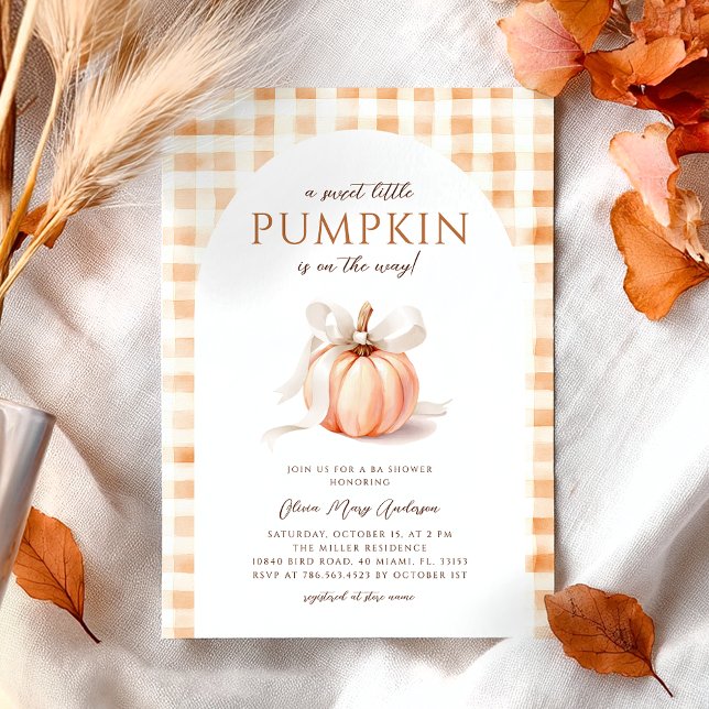 Fall Little Pumpkin Baby Shower Gender Neutral Inbjudningar (Skapare uppladdad)