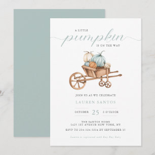 Fall - Little Pumpkin Baby Shower Inbjudan