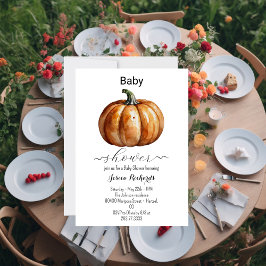 Fall Little Pumpkin Baby Shower-inbjudan Inbjudningar