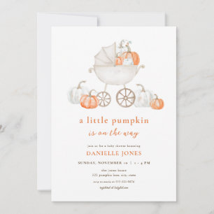 Fall Little Pumpkin Baby Shower-inbjudan Inbjudningar