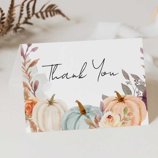 Fall Little Pumpkin Baby Shower Tack för ditt kort (Skapare uppladdad)