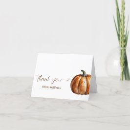 Fall Little Pumpkin Baby Shower Tack Kort