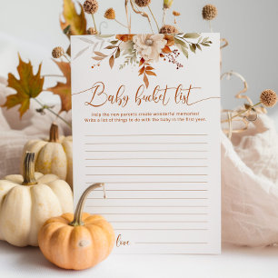 Fall Little pumpkin babydusch baby bucket-lista
