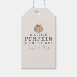 Fall Little Pumpkin babydusch-tjänst Presentetikett