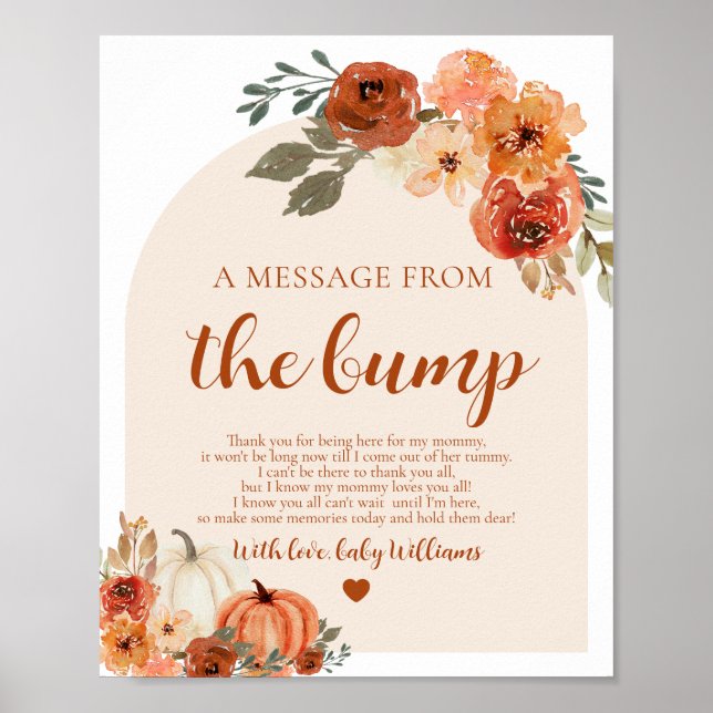 Fall Little Pumpkin ett meddelande från ojämnhetst Poster (Framsidan)