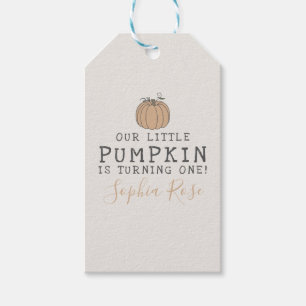 Fall Little Pumpkin födelsedagsfest favoriserar Gi Presentetikett