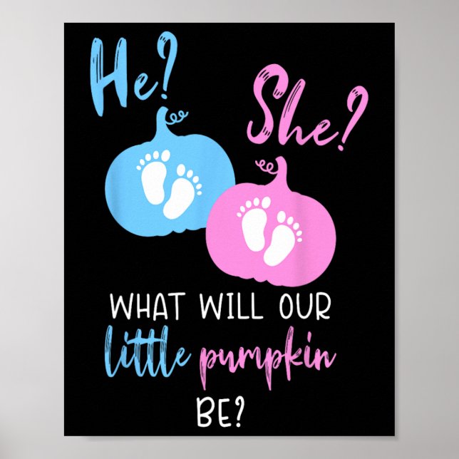 Fall Little Pumpkin Gravid Poster (Framsidan)