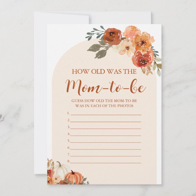 Fall Little Pumpkin Hur gammal var matchen mellan  Inbjudningar (Framsida)