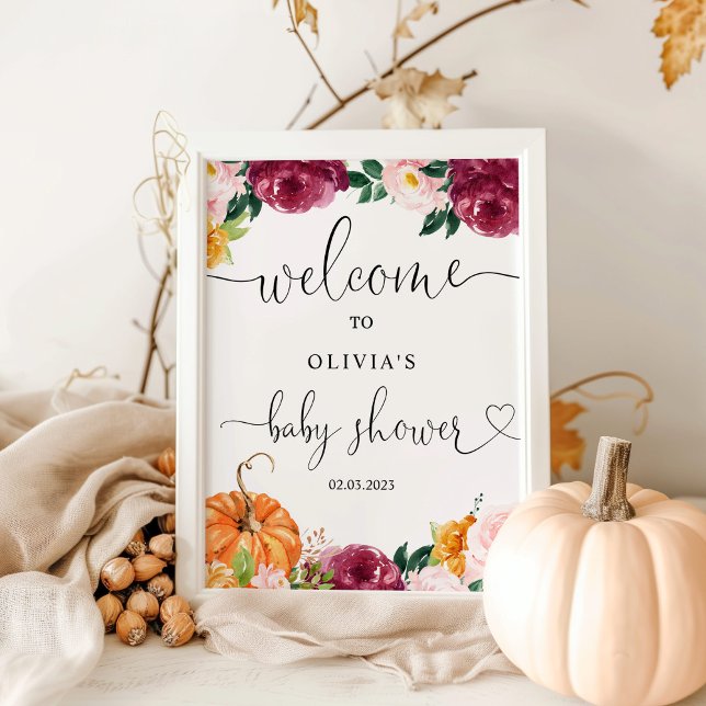 Fall Little pumpkin på vägen välkomstskylt Poster (Skapare uppladdad)