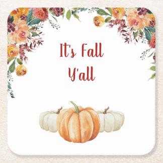 Fall Little Pumpkin RSVP-svarskort Underlägg Papper Kvadrat